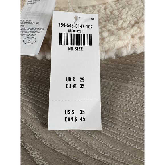 Abercrombie And Fitch Cream Sherpa Bucket Hat Small Size. - Picture 4 of 5